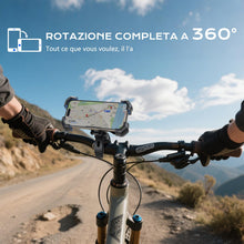 Carica l'immagine nel visualizzatore di Gallery, Supporto per cellulare per moto e bicicletta, nero