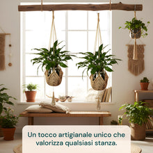 Carica l'immagine nel visualizzatore di Gallery, Avilia Set 2 Portavasi Sospesi in Macramè, 5Kg