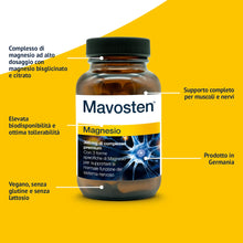Carica l'immagine nel visualizzatore di Gallery, Mavosten® Magnesio: Complesso di magnesio con bisglicinato [60 capsule]