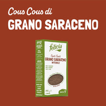Carica l'immagine nel visualizzatore di Gallery, Felicia, Cous Cous di Grano Saraceno Integrale, Pasta Integrale Totalmente Naturale, Ricca Fonte di Fibre e di Sali Mine