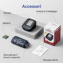 Carica l'immagine nel visualizzatore di Gallery, Sinocare Misuratore di Pressione da Braccio (22-42cm) con Indicatore di Rischio, Monitoraggio Domestico dell'Ipertension