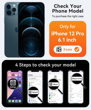 Carica l'immagine nel visualizzatore di Gallery, CANSHN Magnetica Cover per iPhone 12 Pro(6.1 Pollici), [Protezione Completa Della Fotocamera] Custodia Traslucida Opaca 