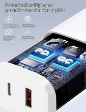 Carica l'immagine nel visualizzatore di Gallery, Caricatore USB C, Caricatore per iPhone 18 17 16 15 14 13 Pro Max iPad Samsung S26 S25 S24 S23 Ultra, Spina Presa USBC R