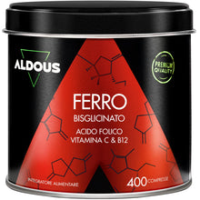 Carica l'immagine nel visualizzatore di Gallery, Ferro Integratore - 400 Compresse - Vitamina C, Acido Folico, B12