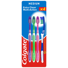 Carica l'immagine nel visualizzatore di Gallery, COLGATE - Spazzolino da denti Extra Clean Multi Action Media - Filamenti circolari anti-macchia - Pulitore per lingua e 