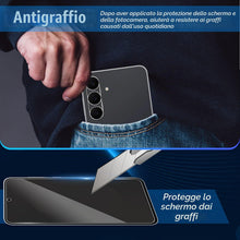 Carica l'immagine nel visualizzatore di Gallery, Privacy Vetro Temperato per Samsung Galaxy S25 FE, 2 Pezzi Pellicola Protettiva e 2 Pezzi Pellicola Fotocamera, Durezza 