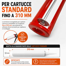 Carica l'immagine nel visualizzatore di Gallery, Topolenashop Pistola Manuale per Silicone e Sigillanti – Applicatore Professionale per Cartucce fino a 310 mm, Struttura
