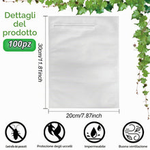 Carica l'immagine nel visualizzatore di Gallery, TZEKING 100 Pezzi Sacchetto di Protezione Dell'Uva,20x30cm Tessuto Non Tessuto Sacchetto di Protezione della Frutta,Pian
