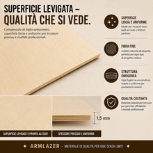 Carica l'immagine nel visualizzatore di Gallery, ARMLAZER COMPENSATO A4 300 x 210 х 1,5mm, 16 Pezzi, Pannelli di Legno, Pirografia, Tavola Modello Casa, Fai Da Te Fatto 