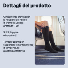 Carica l'immagine nel visualizzatore di Gallery, Healthcare by Amazon Calze a compressione graduata adatte per Viaggi, Aereo, Sport, Taglia S-M, 1 Paio