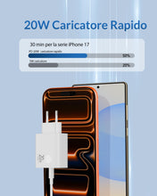 Carica l'immagine nel visualizzatore di Gallery, USB C Caricatore, 20W USB C Presa Rapido per iPhone 18 17 16 15 14 13 12 11
