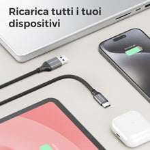 Carica l'immagine nel visualizzatore di Gallery, deleyCON 2m USB-A a USB-C Cavo di Ricarica Cavo Dati USB 2.0