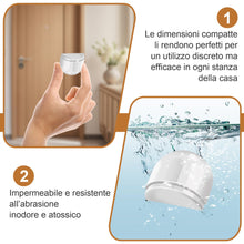 Carica l'immagine nel visualizzatore di Gallery, 8 Pezzi Fermaporta da Pavimento Trasparenti Adesivi, Ferma Porta Invisibili Trasparente Autoadesivi in PVC, Protezioni A