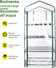 Carica l'immagine nel visualizzatore di Gallery, LATERN 4 Livelli Copertura di Ricambio per Serra, 160CM x 70CM x 50cm Chiaro PVC Piccolo Copertura Della Casa per Coltiv