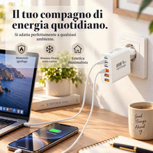 Carica l'immagine nel visualizzatore di Gallery, 65W Caricatore Rapido USB C, Caricabatterie con 6 Porte
