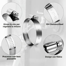 Carica l'immagine nel visualizzatore di Gallery, 60 Pz Fascette Stringitubo Inox 6-51mm, regolabili
