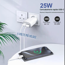 Carica l'immagine nel visualizzatore di Gallery, 2 Pezzi Caricatore USB C, 25W Rapido Caricabatterie per iPhone 16 Pro Max/16/15 Plus/15 Pro Max, iPad 12.9/11 inch/Air/M