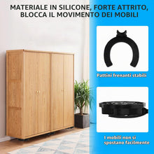 Carica l'immagine nel visualizzatore di Gallery, 8Pz Ruote per Mobili Pesanti,Rotelle per Mobili Autoadesive Piccole