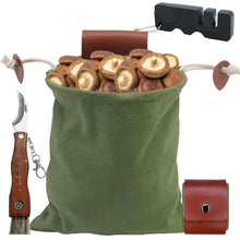 Carica l'immagine nel visualizzatore di Gallery, Coltello da funghi con spazzola e custodia; kit di raccolta portatile compreso coltello da funghi, pennello, portachiavi