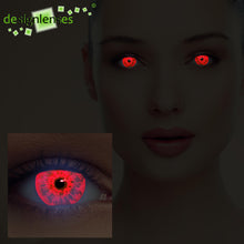 Carica l'immagine nel visualizzatore di Gallery, DESIGNLENSES, lenti a contatto colorate per costume di Halloween,bagliore/luminoso lenti, senza gradazione, 1 paio (2 pz