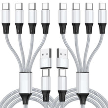 Carica l'immagine nel visualizzatore di Gallery, Cavo USB di tipo C PD+QC 3.1A ricarica rapida Sync [2 pezzi 1,2 m], 4 in 2 Multi USB-C splitter cavo di ricarica con 4 p