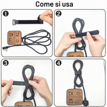 Carica l'immagine nel visualizzatore di Gallery, 40 Pezzi Cinghie di Fissaggio Riutilizzabili Nylon Fascette nere largo 20 mm 4 Diverse Lunghezze 150.200.250.300 mm con 