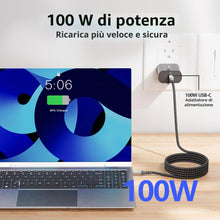 Carica l'immagine nel visualizzatore di Gallery, Cavo USB Type-C 60cm Ricarica Rapida, USB 3.2 Gen2 20Gbps Cavo Compatibile con Thunderbolt 4/3, 100W 20V/5A, Trasmission