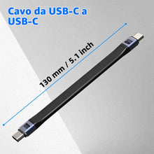 Carica l'immagine nel visualizzatore di Gallery, 240W Cavo USB C to USB C Compatibile con Thunderbolt 3/4, 40Gbps/48V5A/8K@60Hz USB4.0 C PD Ricarica Rapida Cavo USB Type