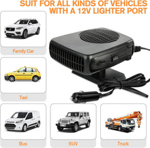 Carica l'immagine nel visualizzatore di Gallery, Leaflai Riscaldamento auto da 12 V, 150 W, portatile, anti-appannamento, set di sbrinamento per auto, da collegare all'a