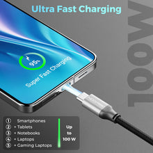 Carica l'immagine nel visualizzatore di Gallery, deleyCON 1m USB C PD3.0 (100W Ricarica Rapida) USB-C a USB-C per iPhone 17 16 15 Pro Max Air Galaxy S26 S25 S24 S23 S22 