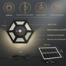 Carica l'immagine nel visualizzatore di Gallery, yowin Lampada Solare da Esterno ed Interno 180 LED Lampada