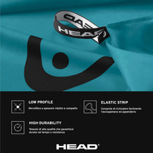 Carica l'immagine nel visualizzatore di Gallery, HEAD Active - Asciugamano Microfibra con Elastico, Asciugamano Palestra Leggero Rapida Asciugatura Valido come Telo Multiuso - Asciugamani Bagno Assorbente e Salvaspazio da Viaggio 60x110, Octane Blue