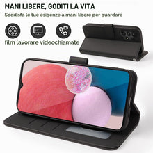 Carica l'immagine nel visualizzatore di Gallery, Tawarror Cover Premium Pelle PU per Samsung Galaxy A13 4G, Nero