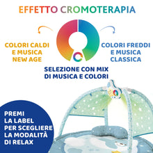 Carica l'immagine nel visualizzatore di Gallery, Chicco Palestrina dei Colori Azzurra 3in1, Palestrina Neonato Multifunzione Elettronica con Tappeto Neonato, Proiettore Stelle, Luce Notturna Removibile e Melodie Rilassanti - Giochi Neonato 0+ Mesi
