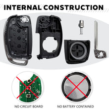 Carica l'immagine nel visualizzatore di Gallery, 3 Tasti Guscio Chiave Auto Compatibile con Hyundai i40 i30 i20 i10 ix20 ix35 Tucson Santa Fe Elantra Telecomando Custodi