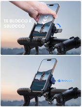 Carica l'immagine nel visualizzatore di Gallery, Lamicall Supporto Telefono Bicicletta [No Blocca Telecamera] 360° Rotazione
