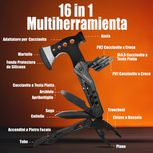 Carica l'immagine nel visualizzatore di Gallery, Campeggio Accessori Utili 16in1 Multitool Ascia Sopravvivenza