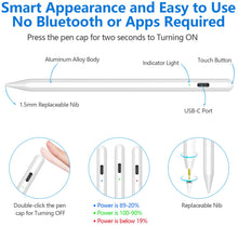 Carica l'immagine nel visualizzatore di Gallery, TQQ Penna per Apple iPad (2018-2025), 2 Generazione iPad Pencil con Sensibile all'Inclinazione, compatibile con iPad (11