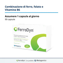 Carica l'immagine nel visualizzatore di Gallery, Metagenics FerroDyn - Ferro Bisglicinato e Folato - 90 Capsule
