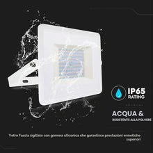 Carica l'immagine nel visualizzatore di Gallery, V-TAC Faro LED da Esterno Bianco 100W - [Chip Samsung - Alte Perfomance, Bassi Consumi] - 8700 Lumen - IP65 - Proiettore