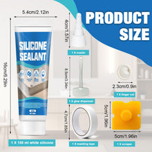 Carica l'immagine nel visualizzatore di Gallery, Silicone Bianco, Silicone Doccia, Impermeabile e Resistente, 150ML
