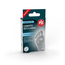 Carica l'immagine nel visualizzatore di Gallery, Pic Solution cerotti occlusivi per il trattamento delle verruche confezione mix 12 pezzi da 12 mm e 4 pezzi da 19 mm