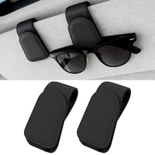 Carica l'immagine nel visualizzatore di Gallery, Zorplex 2 Pezzi Porta Occhiali Auto in Pelle con Clip Magnetica per Visiera, Universale, Supporto per Occhiali, Adatto a
