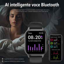 Carica l'immagine nel visualizzatore di Gallery, Smartwatch Uomo Donna con Chiamare/Rispondere, 2.01" Molteplici modalità Sportive Orologio Smartwatch con Contapassi/Son