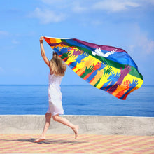Carica l'immagine nel visualizzatore di Gallery, Bandiera della pace 90 x 150 cm, arcobaleno pace bandiera della pace con colomba, per decorazione di interni ed esterni