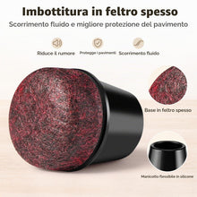 Carica l'immagine nel visualizzatore di Gallery, Blendura Gommini per Sedie 24 Pezzi, Feltrini Sedie Rotondi Silicone