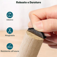 Carica l'immagine nel visualizzatore di Gallery, Vinabo Feltrini Adesivi per Sedie e Mobili, 121 Pezzi, Feltro 3 mm, Nero