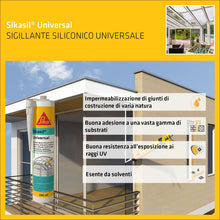 Carica l'immagine nel visualizzatore di Gallery, SIKA - Silicone universale - Sikasil Universal - Trasparente - 280ml