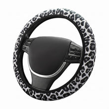 Carica l'immagine nel visualizzatore di Gallery, Coprivolante Auto Universale 38cm Leopardato Grigio, Protezione Volante Antiscivolo e Traspirante, Accessori Interni Aut