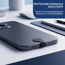 Carica l'immagine nel visualizzatore di Gallery, Confezione da 8 tappi antipolvere USB-C con adesivo rimovibile, copertura in silicone USB-C, tappi di protezione antipol